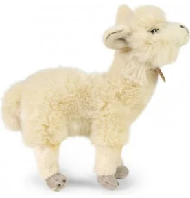 Peluche alpaga - 23 cm signée Rappa, vue de profil Peluche alpaga - 23 cm signée Rappa, vue de profil