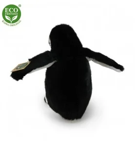 Peluche pingouin avec bébé - 22 cm signée Rappa, vue de dos Peluche pingouin avec bébé - 22 cm signée Rappa, vue de dos