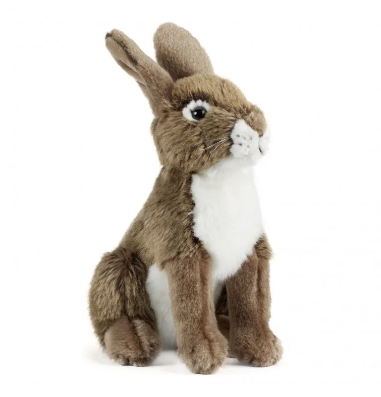 Peluche lièvre - 27 cm signée Living Nature
