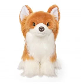 Peluche chihuahua à poil long - 27 cm signée Living Nature