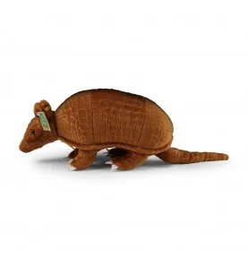 Peluche tatou - 28 cm signée Rappa, vue de profil Peluche tatou - 28 cm signée Rappa, vue de profil