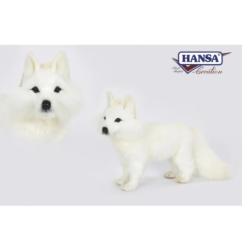 Peluche renard polaire - 40 cm signée Hansa Creation Peluche renard polaire - 40 cm signée Hansa Creation