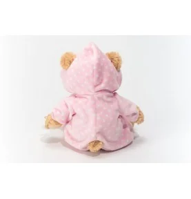 Peluche ours en pyjama rose - 30 cm signée Teddy Hermann, vue de dos
