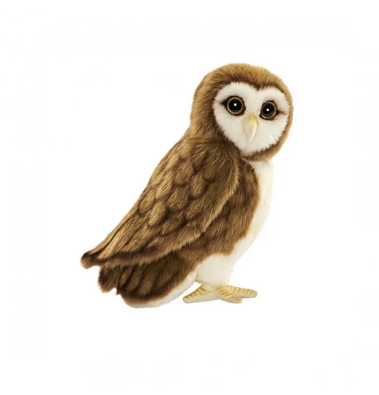 Peluche chouette effraie avec tête articulée - 24 cm signée HANSA Creation