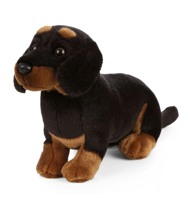 Peluche teckel - 32 cm signée Living Nature