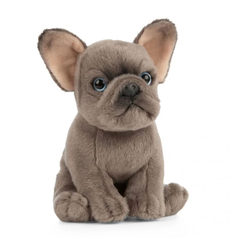 Peluche chiot bouledogue français - 19 cm signée Living Nature