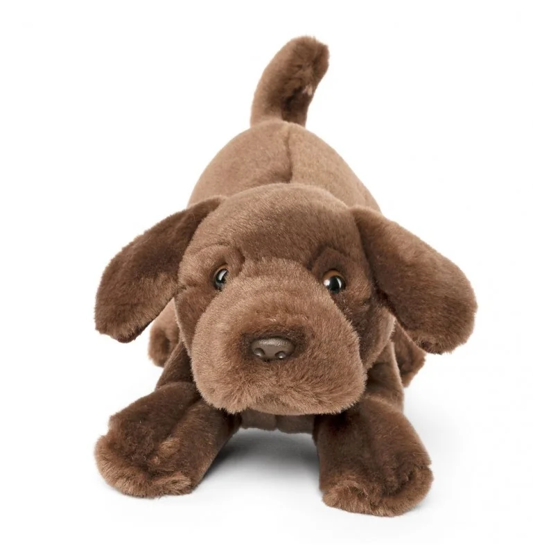 Peluche labrador chocolat - 24 cm signée Living Nature Peluche labrador chocolat - 24 cm signée Living Nature