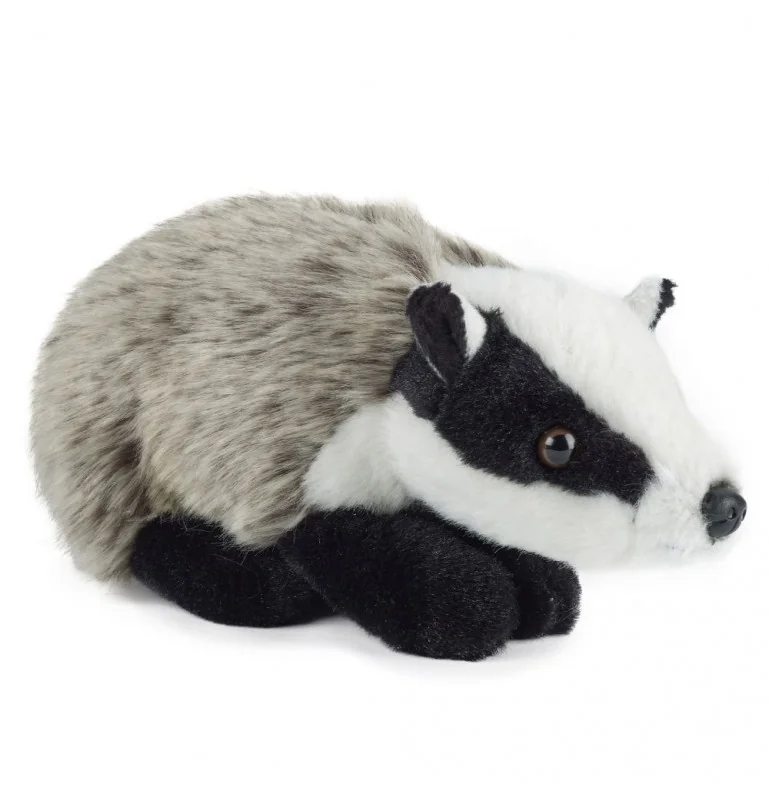 peluche blaireau - 20 cm signée Living Nature