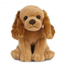 Peluche chiot cocker spaniel - 21 cm signée Living Nature
