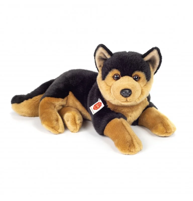 Peluche chien berger allemand couché - 45 cm signée Teddy Hermann Peluche chien berger allemand couché - 45 cm signée Teddy Hermann