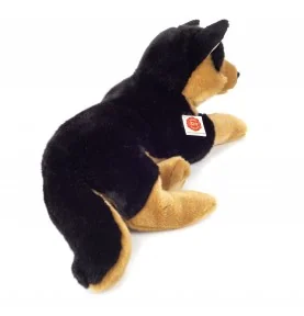 Peluche chien berger allemand couché - 45 cm signée Teddy Hermann, vue de dos Peluche chien berger allemand couché - 45 cm signée Teddy Hermann, vue de dos