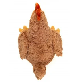 Peluche poule Gloria - 28 cm signée Teddy Hermann, vue de dessus Peluche poule Gloria - 28 cm signée Teddy Hermann, vue de dessus