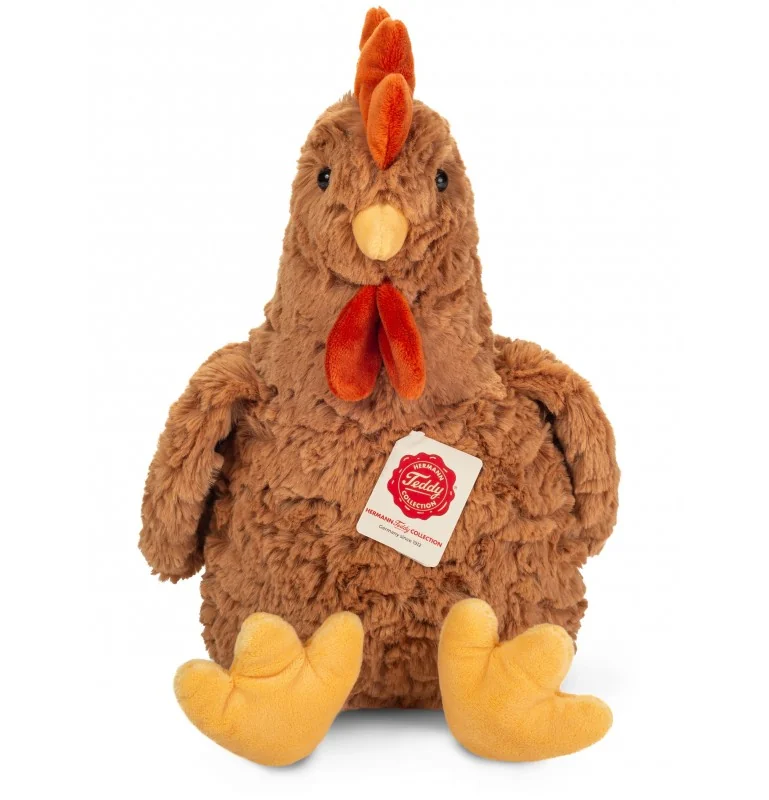 Peluche poule Gloria - 28 cm signée Teddy Hermann Peluche poule Gloria - 28 cm signée Teddy Hermann