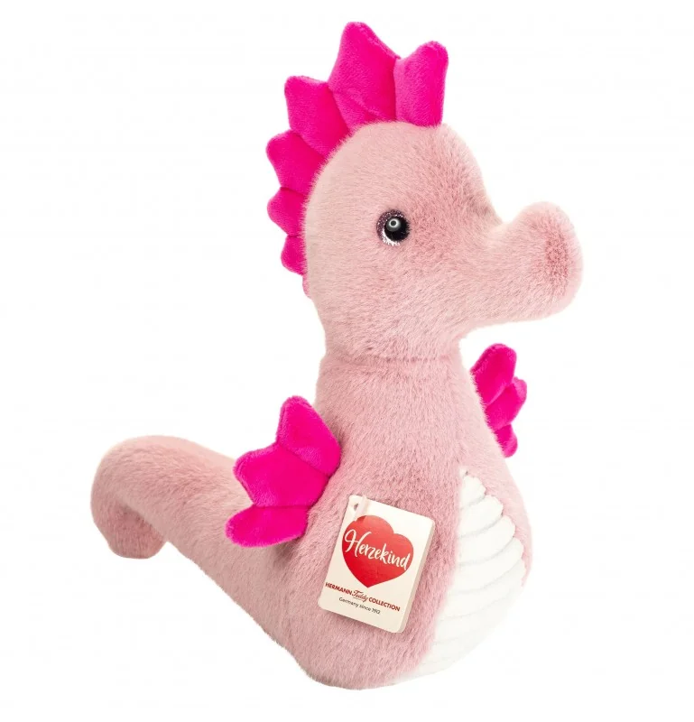 Peluche hippocampe rose Alba - 23 cm signée Teddy Hermann Peluche hippocampe rose Alba - 23 cm signée Teddy Hermann