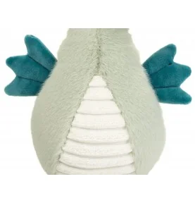 Peluche hippocampe vert Melba - 23 cm signée Teddy Hermann, gros plan sur le ventre Peluche hippocampe vert Melba - 23 cm signée Teddy Hermann, gros plan sur le ventre
