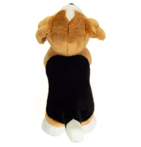 Peluche Beagle debout - 25 cm signée Teddy Hermann, vue de dessus