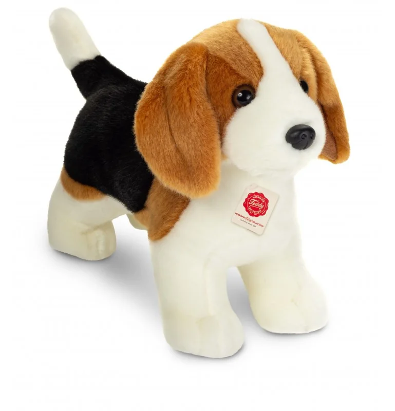 Peluche Beagle debout - 25 cm signée Teddy Hermann