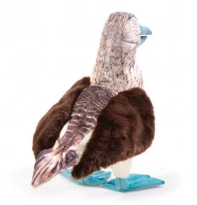 Marionnnette fou à pieds bleus signée Folkmanis, vue de dos