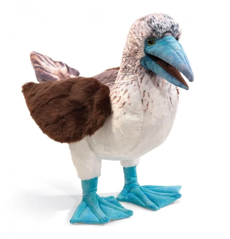 Marionnnette fou à pieds bleus signée Folkmanis