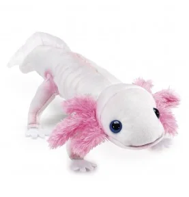 Marionnette à doigt axolotl signée Folkmanis