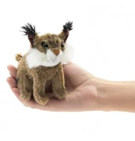 Marionnette mini lynx signée Folkmanis Marionnette mini lynx signée Folkmanis