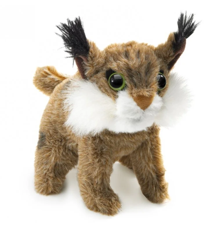 Marionnette mini lynx signée Folkmanis Marionnette mini lynx signée Folkmanis