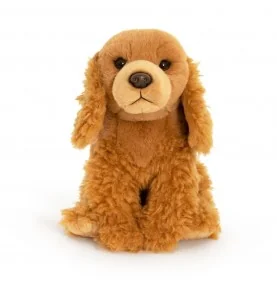 Peluche Cocker Anglais - 31 cm signée Living Nature, vue de face