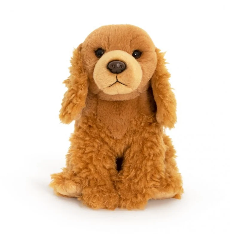 Peluche Cocker Anglais - 31 cm signée Living Nature, vue de face Peluche Cocker Anglais - 31 cm signée Living Nature, vue de face