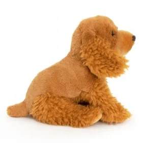 Peluche Cocker Anglais - 31 cm signée Living Nature, vue de face, vue de profil Peluche Cocker Anglais - 31 cm signée Living Nature, vue de face, vue de profil