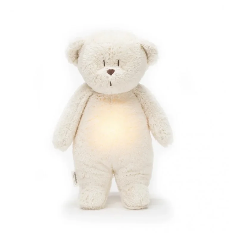Ourson magique Moonie 2.0 blanc polaire en coton bio Ourson magique Moonie 2.0 blanc polaire en coton bio