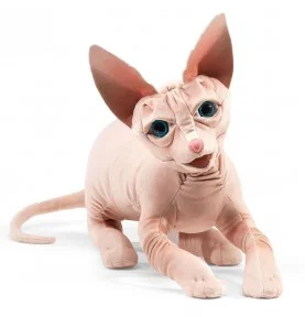 Marionnette chat sphynx signée Folkmanis