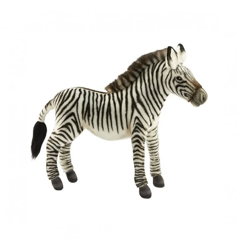 Peluche Zèbre de Grévy - 34 cm signée Hansa Peluche Zèbre de Grévy - 34 cm signée Hansa