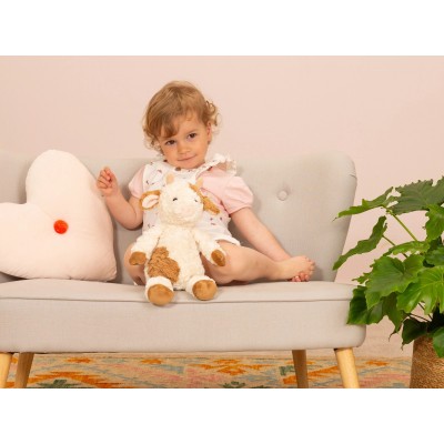Jeune fille jouant avec Peluche vache Gerda - 32 cm signée Teddy Hermann Jeune fille jouant avec Peluche vache Gerda - 32 cm signée Teddy Hermann
