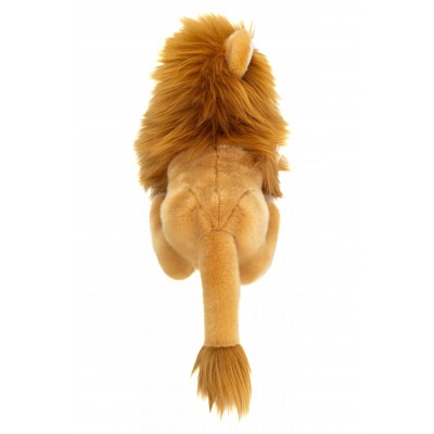 Peluche lion couché - 30 cm signée Teddy Hermann, vue de dos Peluche lion couché - 30 cm signée Teddy Hermann, vue de dos