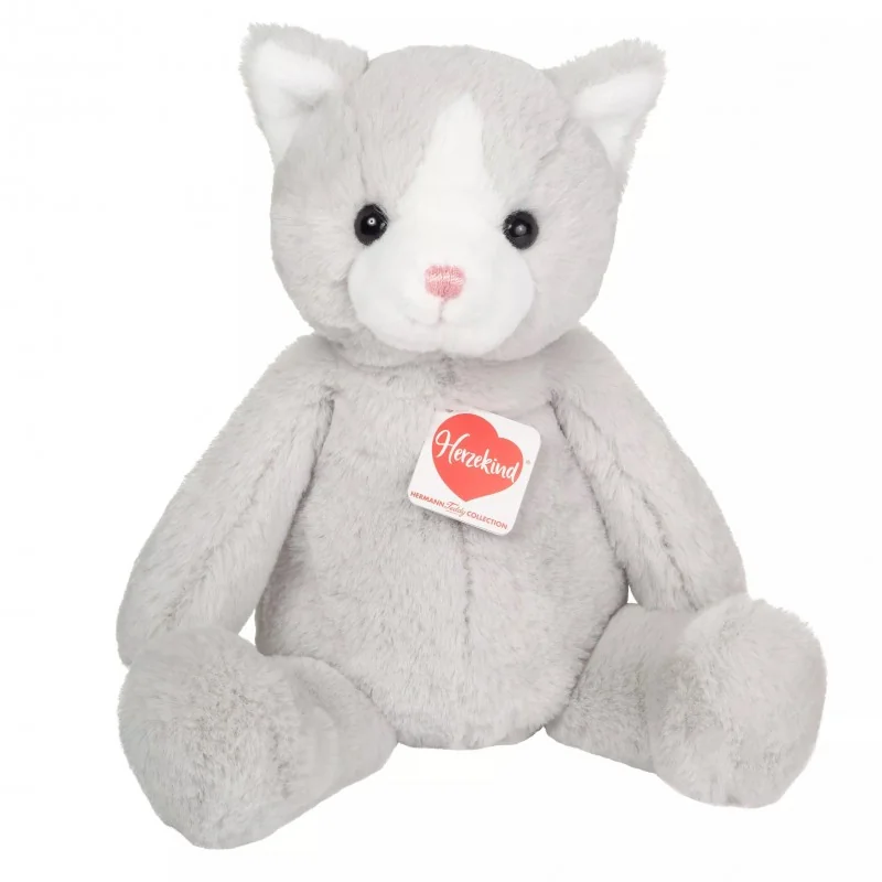 Peluche souple chat Trixi - 32 cm signée Teddy Hermann
