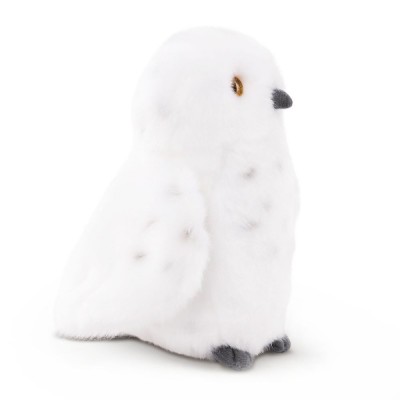 peluche harfang des neiges - 18cm signée Living Nature, vue de profil peluche harfang des neiges - 18cm signée Living Nature, vue de profil