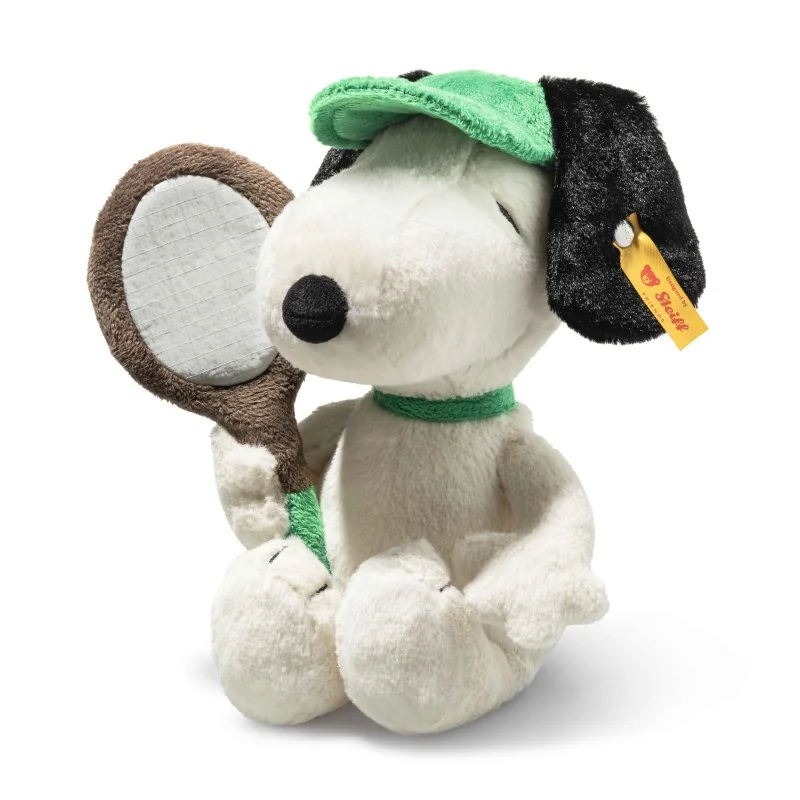 peluche Snoopy tennis signée Steiff