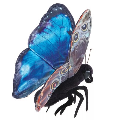 Papillon morpho bleu signée Folkmanis Papillon morpho bleu signée Folkmanis