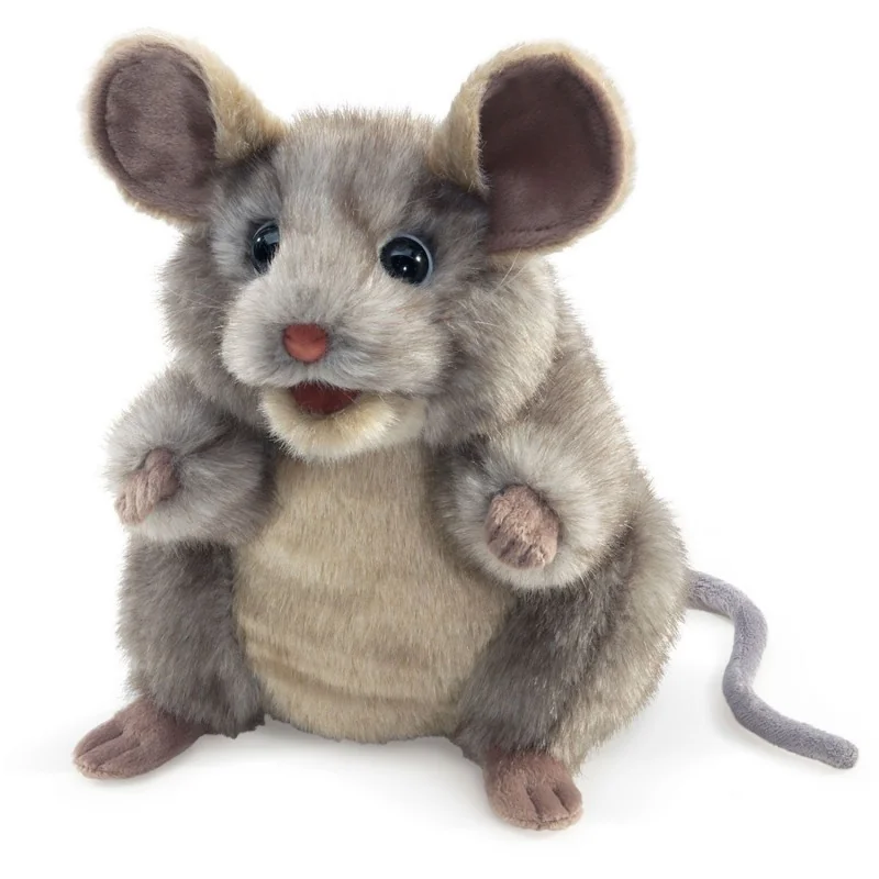 Marionnette à main souris grise signée Folkmanis