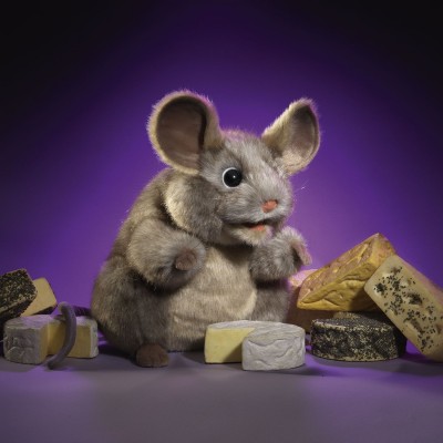 Marionnette à main souris grise signée Folkmanis