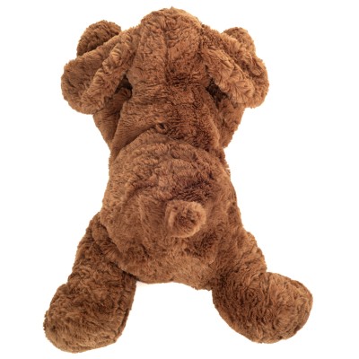 Peluche chien marron souple - 40 cm signée Teddy Hermann, vue de dos