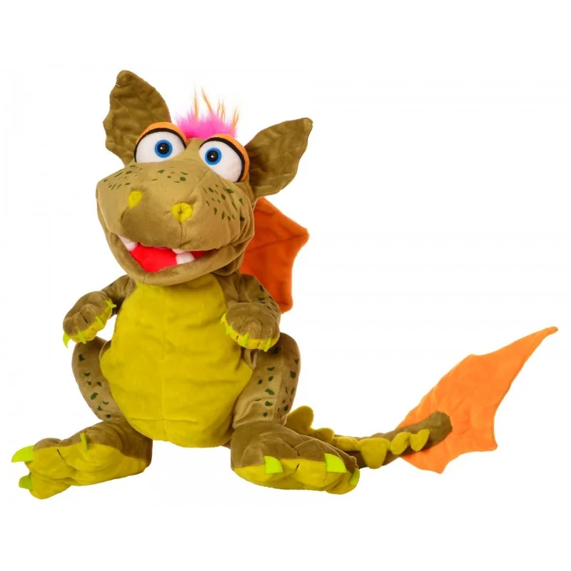 Peluche marionnette Dragon Rocco - 33 cm signée Living Puppets Peluche marionnette Dragon Rocco - 33 cm signée Living Puppets