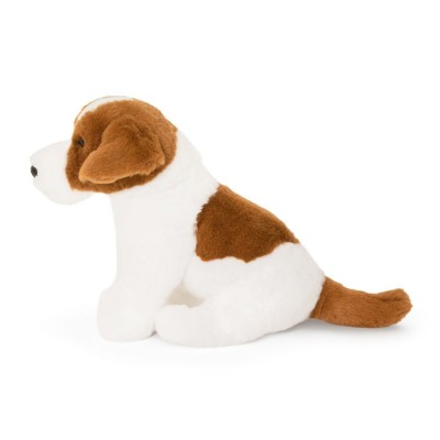 Peluche Chien Jack Russell - 20 cm signée Living Nature, vue de face, vue de profil Peluche Chien Jack Russell - 20 cm signée Living Nature, vue de face, vue de profil