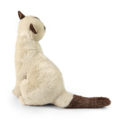 Peluche Chat Siamois - 30 cm signée Rappa, vue de dos