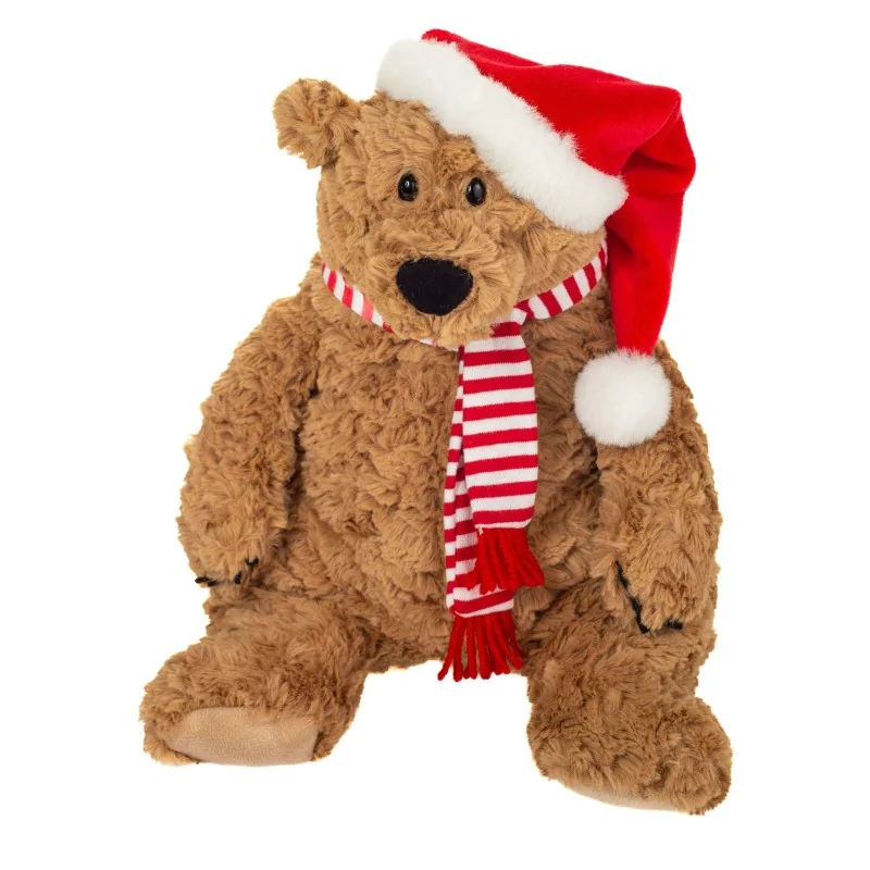 Peluche Ours Brun Howard Édition Noël - 34 cm signée Teddy Hermann