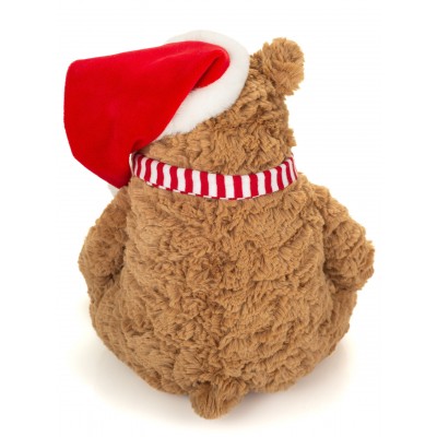 Peluche Ours Brun Howard Édition Noël - 34 cm signée Teddy Hermann, vue de dos