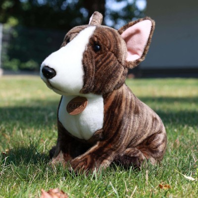 Peluche Bull Terrier - 30 cm signée Rappa, sur une pelouse Peluche Bull Terrier - 30 cm signée Rappa, sur une pelouse