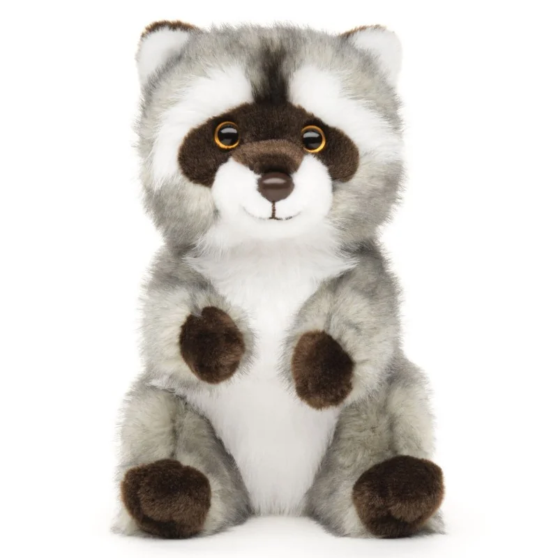 Peluche Raton Laveur - 21 cm signée Uni-Toys, vue de face