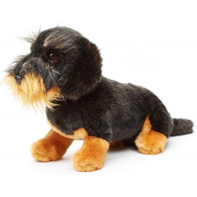 Peluche Teckel Poil Dur - 22 cm signée Uni-Toys