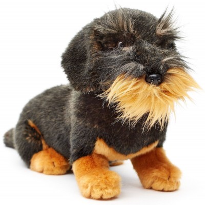 Peluche Teckel Poil Dur - 22 cm signée Uni-Toys